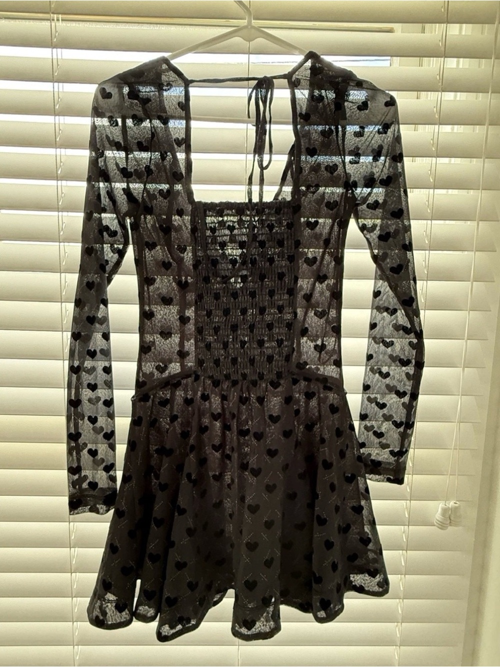 Free People Sway With Me Flocked Mini Dress-XSMALL ORIGINAL PRICE $148 - Picture 5 of 6